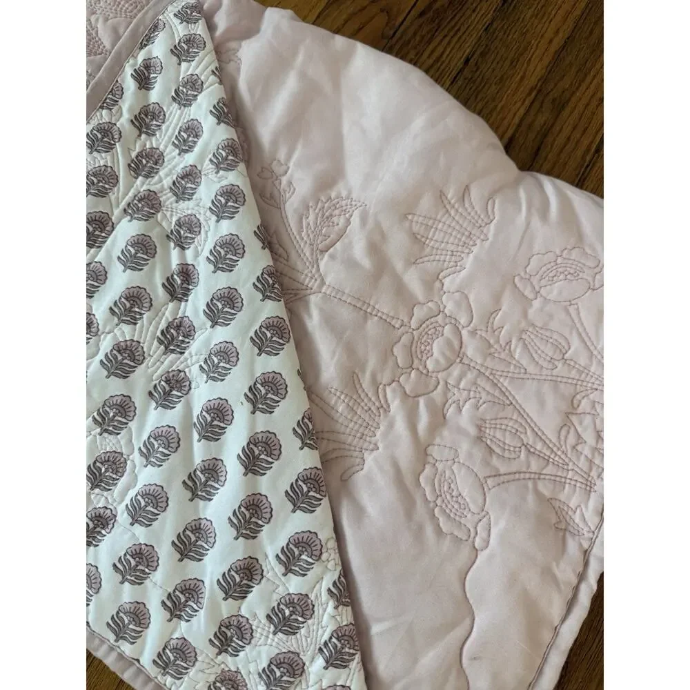 Emily Rose 3-Piece Reversible Full/Queen Quilt Set – Blush Pink / Floral
